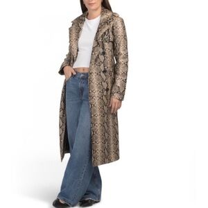 BCBGMAXAZRIA
Faux Leather Snake Skin Trench Coat